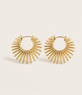 Herald of Light Golden Sunburst Hoop Earrings Mirror Edition
